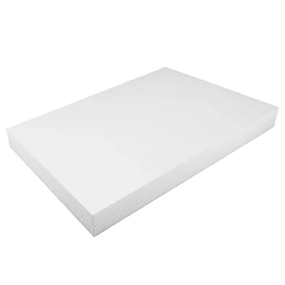 Image of MCE Commerce Polystyrene Sheet Rectangular 297 x 420 40 mm 1 Piece for Crafts, Model Making, Creative Projects, Styrofoam, White, A3 29,7x42x4 cm