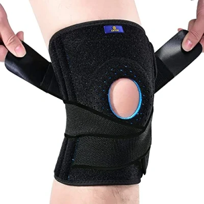 Image of ABYON Knee Support for Men and Women, Adjustable Non Slip Brace with Side Stabilizers Open Patella Gel Pad Arthritis, Meniscus Tears, LCL/MCL/ACL Ligament Joint Pain (4XL/5XL)