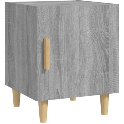 Image of vidaXL Bedside Cabinet Grey Sonoma Engineered Wood