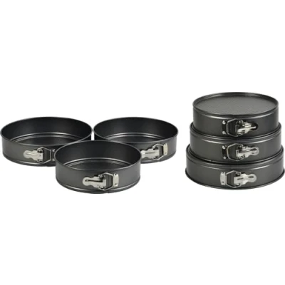 Image of Lavv Housewares Premium Non Stick Springform Round Cake Tin 3pc Set 24 26 28cm (2 Sets)