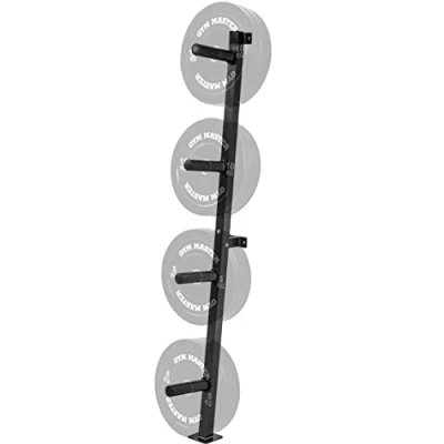 Image of GYM MASTER Wall Mounted Olympic 2 inch Bumper Weight Plate Storage Rack Holder