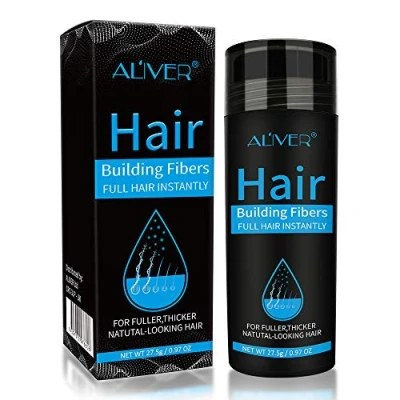 Image of hair Building Fibres, loss Concealer,Natural,Thick &amp; Textured,Professional Quality Fiber,Hair Concealer Fibers For Men and Women, Conceals covers up roots. (Medium Brown)