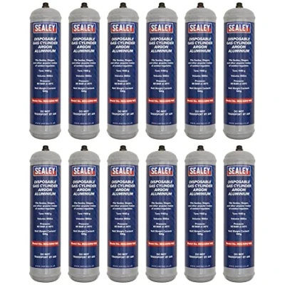 Image of Sealey Gas Cylinder Disposable Argon 100g Box of 12
