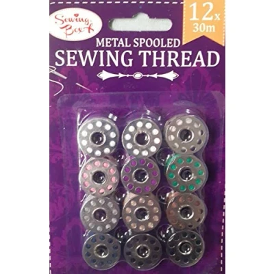 Image of Metal Sewing Thread 12pk