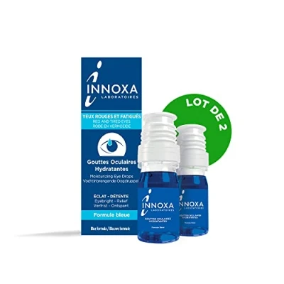 Image of INNOXA Blue Formula Drops Eye Repairs Red and Tired Eyes Original Made in France Sterile Without Preservatives 10 ml Pack of 2 x