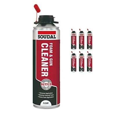 Image of 6 x Expanding Foam Gun Cleaner Soudal Liquid Cleaning Solvent 500ml