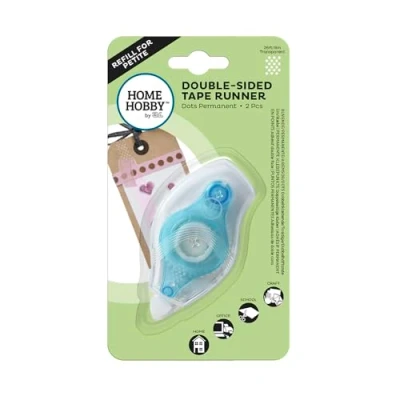 Image of HomeHobby by 3L, Petite Double Sided Tape Runner, Refillable, Permanent Dots 26Ft/8m