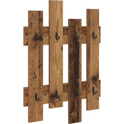 Image of Wall mounted Coat Rack with Storage Old wood Engineered vidaXL