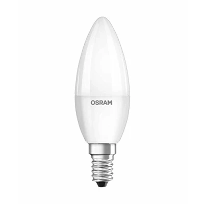 Image of OSRAM LED STAR classic B / lamp, mini candle shape, with screw base: E14, 5 W, 220…240 V, 40 W replacement, frosted, Cool White, 4000 K, 1pack