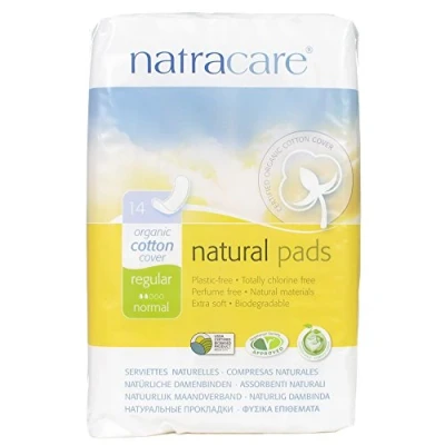 Image of Natracare Natural Maxi Pads Regular Absorbency Without Wings, 14 x 12 Packs (168 Total)