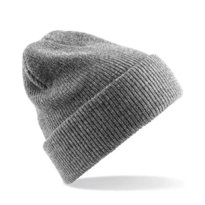Image of Beechfield Heritage Beanie Heather Grey