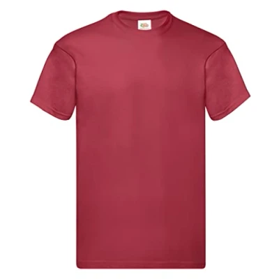 Image of Fruit of the Loom Men&#039;s Original T. T Shirt, Brick Red, Large