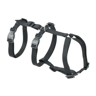 Image of Ferplast Dog Harness Large BRAVE LARGE, Escape Proof Harness, Greyhound, Adjustable for Dogs, 6 Closures, Nero