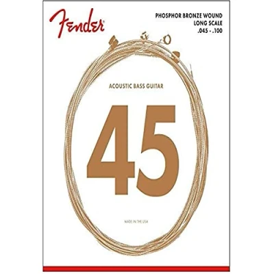 Image of Fender Acoustic Bass Strings, Phosphor Bronze, Long Scale, .45 .100 Gauges, (4)