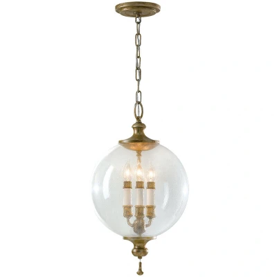 Image of Argento 3 Light Ceiling Pendant Oxidized Silver Leaf, E14