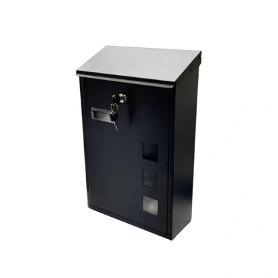 Image of Buckingham 40100 Wall Mounted Large Steel Lockable Mail, Post, Letter Box, Weather Resistant, Black