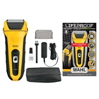 Image of Wahl Lifeproof Foil Shaver, Men’s Electric Shavers for Men, Beard Shaving, Face Flex Foil, Precision Trimmer, Waterproof, Easy Clean, Travel Lock Function, Ergonomic Rubber Grips