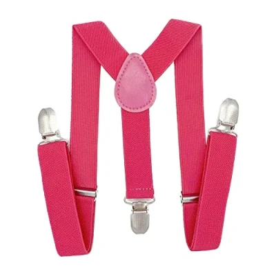 Image of NestNook Kids Braces Y Shape Children Suspenders for Boys Girls (Rosered)