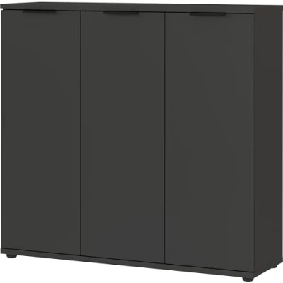 Image of Germania Shoe Cabinet 0360 547 GW STANTON, in Graphite, Space for up to 24 Pairs of Shoes, 113 x 108 37 cm (W H D)