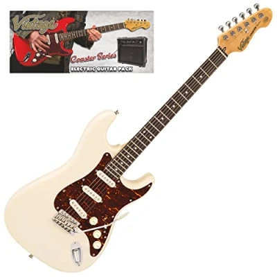 Image of VINTAGE V60 COASTER ELECTRIC GUITAR PACK WHITE