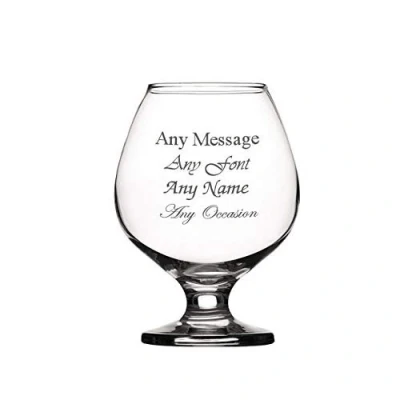 Image of ukgiftstoreonline Personalised Engraved Brandy Glass Wedding Birthday Best Man Usher Godfather