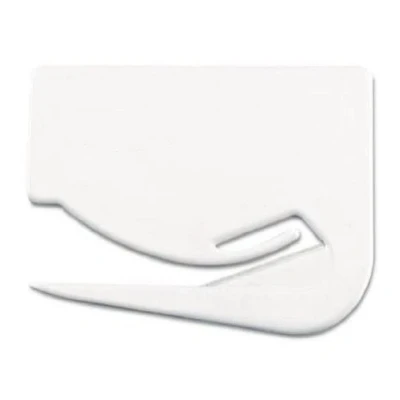 Image of Envelopes Letter Opener Slitter White Cutter Concealed Blade Plastic Safe Efficient Mail for Cutting Packaging and Paper