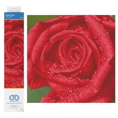Image of DIAMOND DOTZ Painting, Intermediate Kit DD5, Rose Dew, 30.5 x 30.5cm