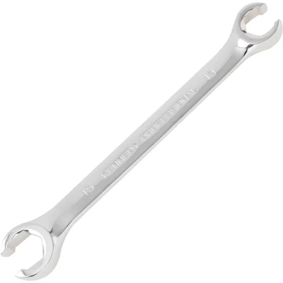 Image of Kennedy Metric Flare Nut Spanner, Chrome Vanadium Steel, 13mm x 15mm