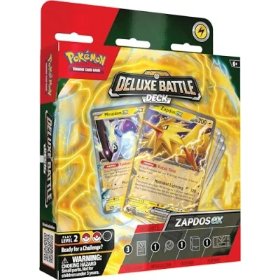 Image of Pokémon TCG: Zapdos ex Deluxe Battle deck (Ready to play 60 card &amp; Accessories)