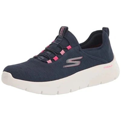 Image of Skechers Women&#039;s Go Walk Flex Lucy Trainers, Navy Textile Trim, 4.5 UK