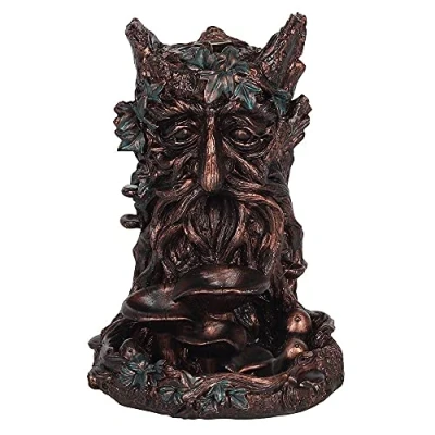 Image of Unique Bronze Tree Man Backflow Incense Burner 18cm x 13cm (1 Pc.) Eye Catching Design Enhance Relaxation &amp; Meditation Ideal for Artistic Home Decor