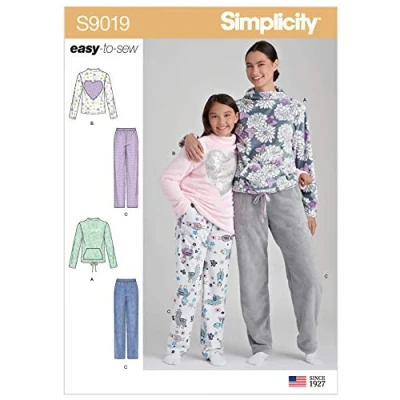 Image of SIMPLICITY Paper Pattern US9019A MISSES SLEEPWEAR, Various, A (S L/XS XL)