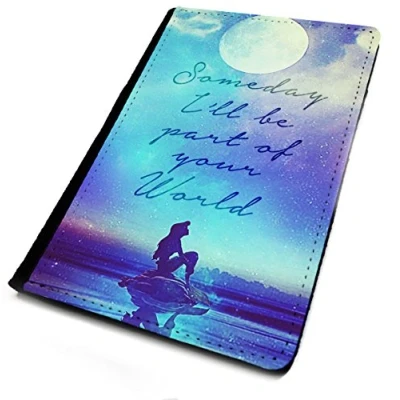 Image of WTF Passport Cover/Holder. Little Mermaid Moon. Travel Protection. Princess