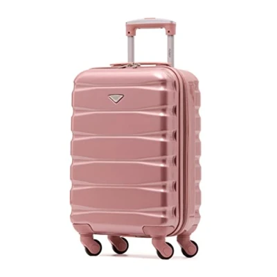 Image of Flight Knight Lightweight 4 Wheel ABS Hard Case Small Suitcase Approved for Over 100 Airlines Including easyJet, British Airways, Ryanair, Jet2, Emirates &amp; Many More Carry On 55x35x20cm