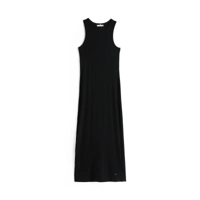 Image of Tommy Hilfiger SLIM MIDI Dress Jersey dress, Women&#039;s, Size: XL, Black