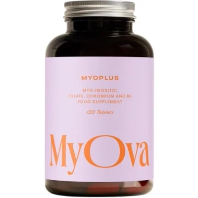 Image of 3 Pack of MyOva Myoplus Natural Female Support Supplement for PCOS 4000mg Myo Inositol + 200ug Folate 100ug Chromium **15% Saving** 90 Days Supply, 360 Tablets Made in The UK