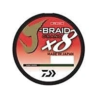 Image of Daiwa J Braid Grand X8 22lb / 0.16mm dia Dark Green 270m JBG0.16 270DG