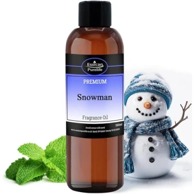 Image of Snowman Fragrance Oils for Candle Making 100ml, Perfect Soaps, Bath Bombs, Slime, Wax Melts, Aromatherapy, Home Fragrance, and Oil Burners Aroma Hair &amp; Skin Care UK Made
