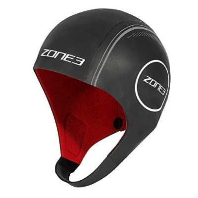 Image of ZONE3 Neoprene Heat Tech Warmth Swim Cap With Ajustable Strap For Men/Women Open Water Swimming