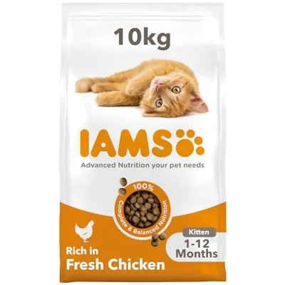 Image of IAMS Complete Dry Cat Food for Kittens with Chicken 10 kg