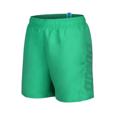 Image of Arena Boys Fundamentals Logo Jr Boxer Beach Short, Green Quartz Purple Blue, 14 15 Years EU