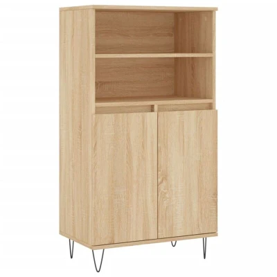 Image of vidaXL Highboard Sonoma Oak 60x36x110 cm Engineered Wood