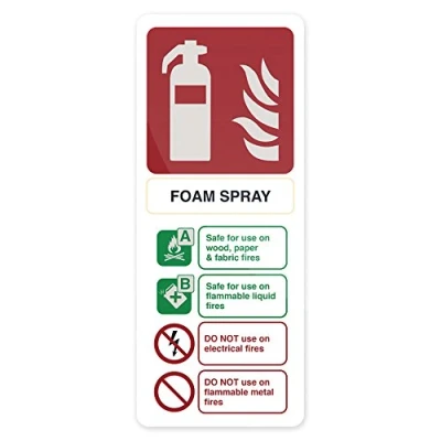 Image of Fixman 490018 Rigid Foam Spray Extinguisher Sign 202 x 82mm