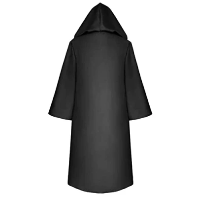 Image of Halloween Hoodies Robe Hooded Cape Cloak Cosplay Costume Long Fancy Dress Grim Reaper Witch Wizard Accessory for Kids