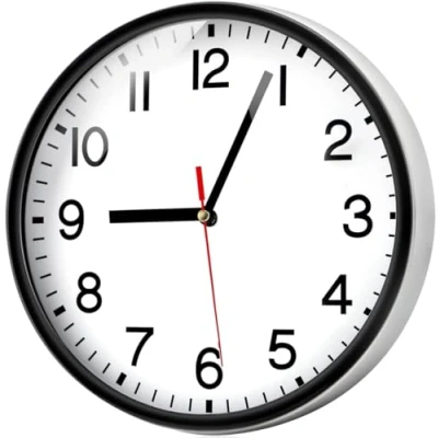 Image of Wall Clock Silent &amp; Non Ticking Modern Quartz 9&quot; Battery Operated Digital Quiet Sweep Office/home/school/Kitchen Decor Clocks