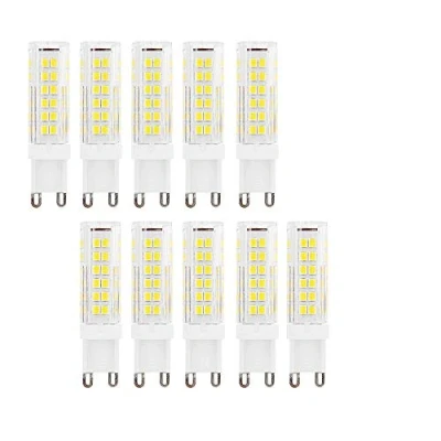 Image of G9 LED Light Bulbs 9W Equivalent 90W Halogen Cool White 6000k 900 Lumen AC220 240V 360 Beam Angle Energy Saving No Dimmable（Pack of 10） [Energy Class A++]