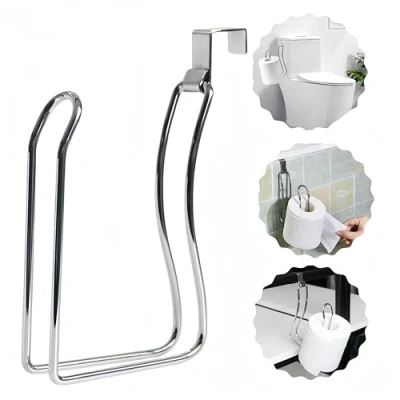 Image of Toilet Paper Holder,Over The Tank Roll Holder for Bathroom and Washroom,Stainless Steel Brushed Nickel(Chrome)