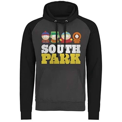 Image of South Park Officially Licensed Baseball Hoodie (Dark Grey Black), L