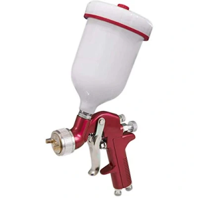 Image of Sealey Gravity Feed Spray Gun 1.4mm Set Up