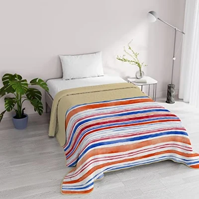 Image of Italian Bed Linen Summer quilt FANTASY, Microfiber, Single 170x270cm, Strisce